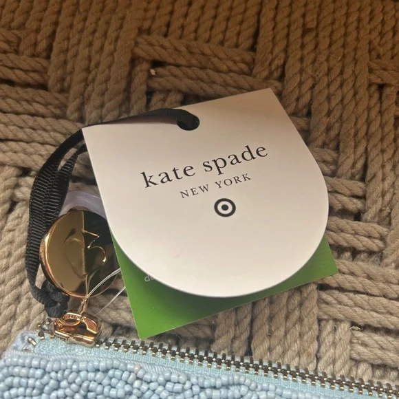 KATE SPADE x TARGET COLLABORATION Blue & Green Beaded Clutch NWT - Picture 7 of 12